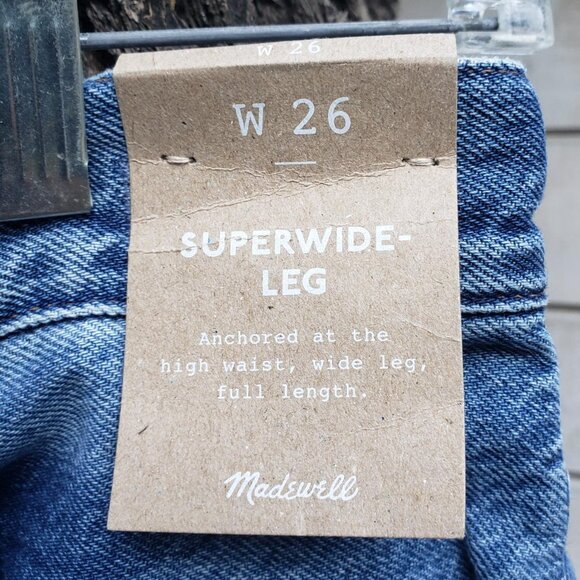 NWT Madewell High-Waisted Superwide-Leg Jeans with Deep Cuffs - Picture 7 of 13